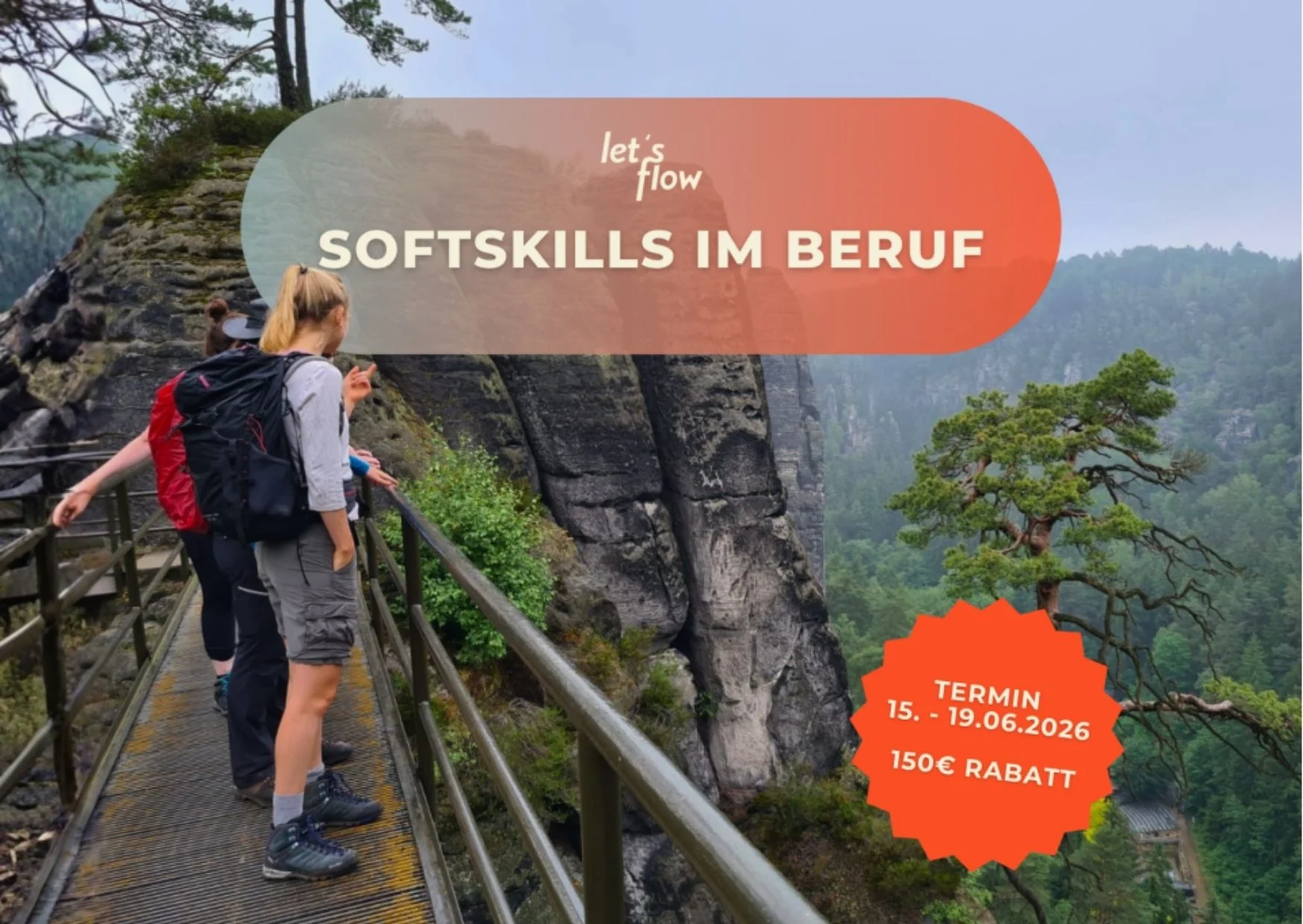 Wandern und Kommunikationsfähigkeit stärken in der Sächsische Schweiz (Lichtenhainer Wasserfall)  Bild 3