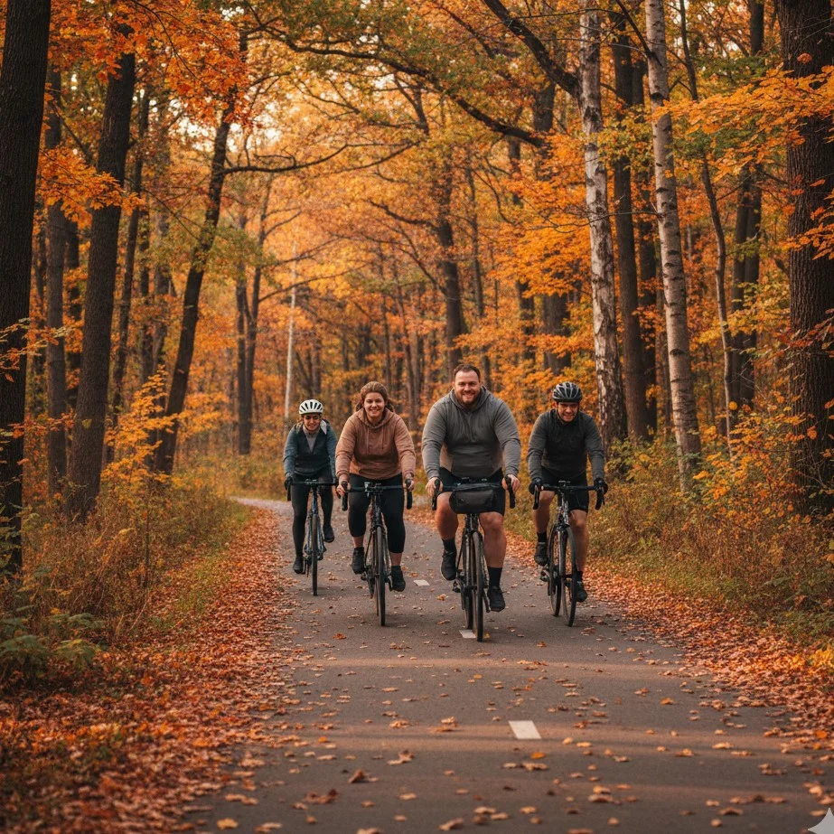 Mit dem Fahrrad im Nationalpark Hainich: Fitbleiben im Beruf (und in der Rente) - Ernährung, Bewegung, Stressprävention als Säulen deiner Gesundheit und Resilienz. Der Herbst im UNESCO-Weltnaturerbe  Bild 1