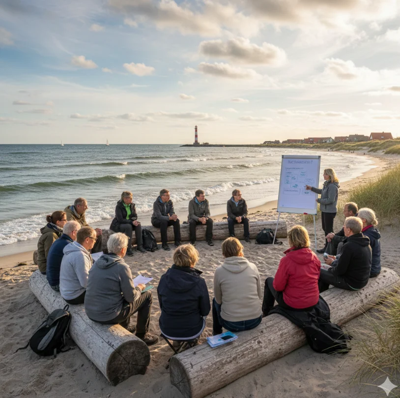 Ostsee Dierhagen (Darß): Fitbleiben im Beruf (und in der Rente) - Ernährung, Bewegung, Stressprävention und Yoga als Säulen deiner Gesundheit. Wandern am Strand im Goldenen Herbst Bild 2