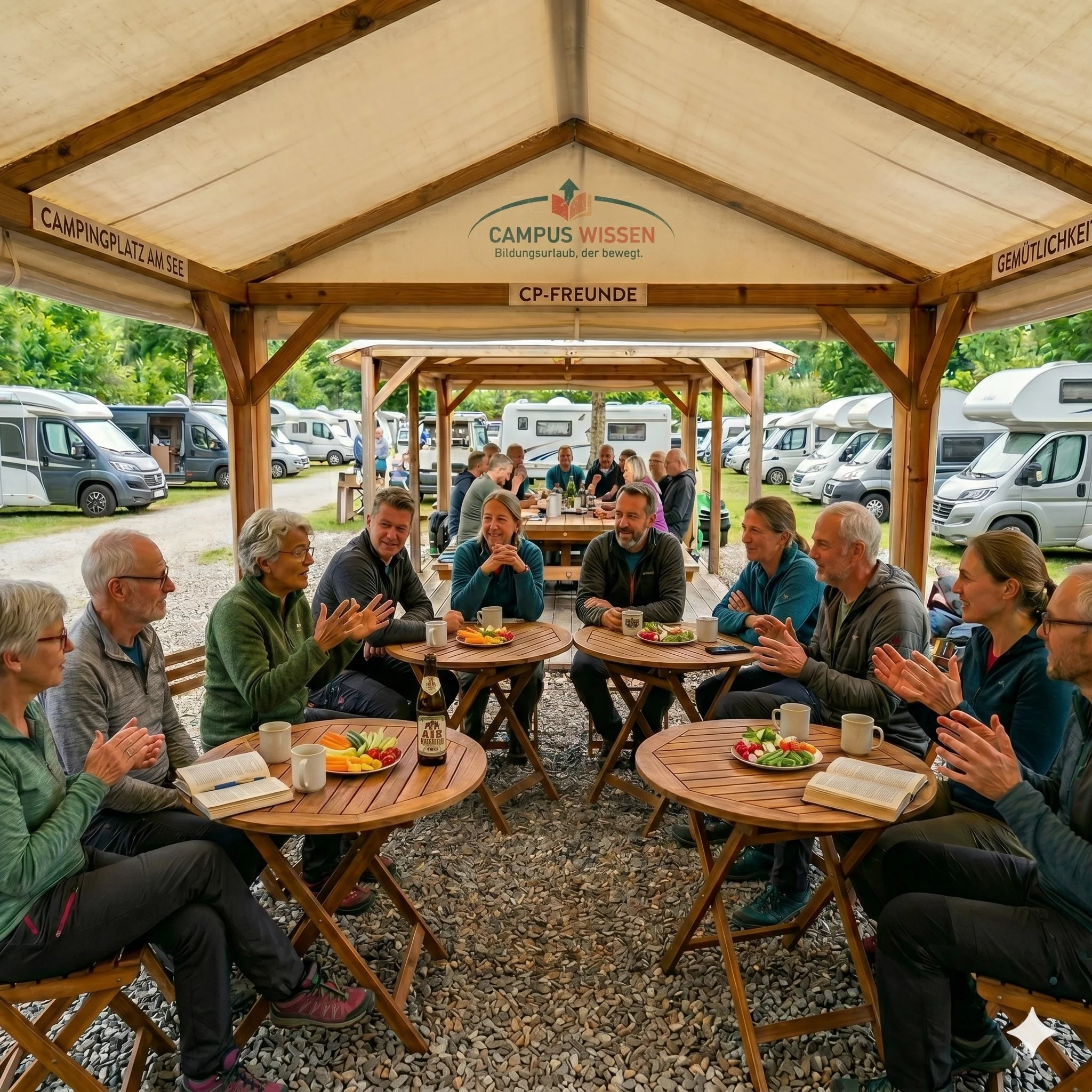 Mit dem Wohnmobil oder Zelt in die Lüneburger Heide: Fitbleiben im Beruf - Gesundheitskompetenz für erfahrene Berufstätige durch Ernährung, Bewegung, Stressprävention und Yoga. Bildung & Camping Bild 1