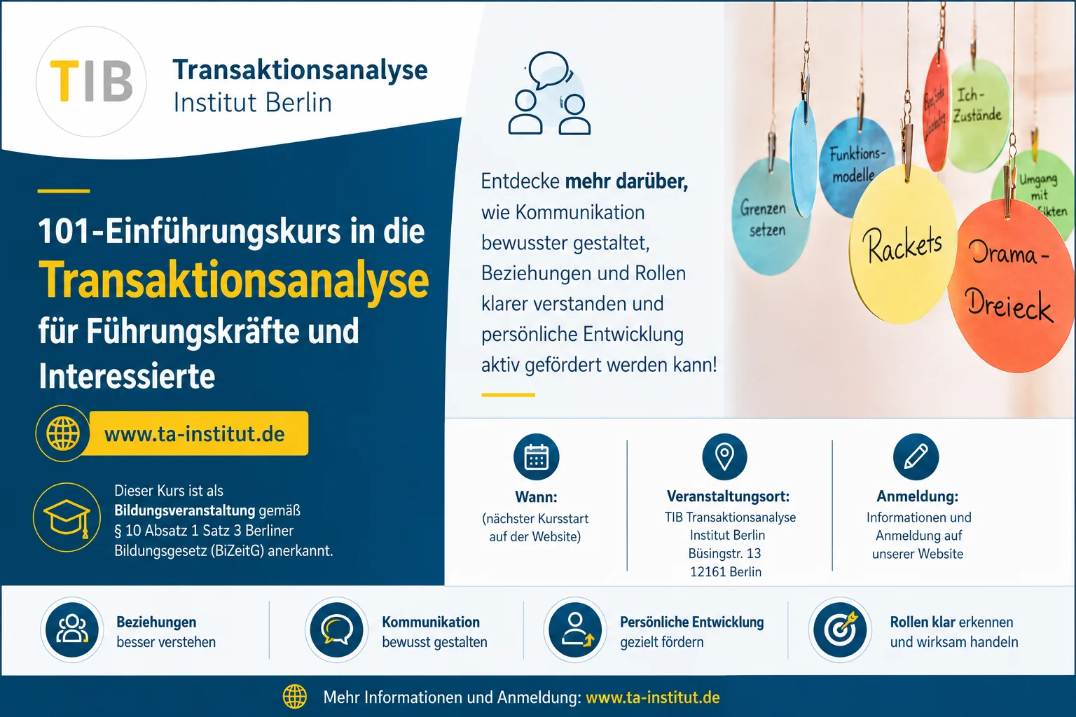 101-Einführungskurs in die Transaktionsnalyse  Bild 1