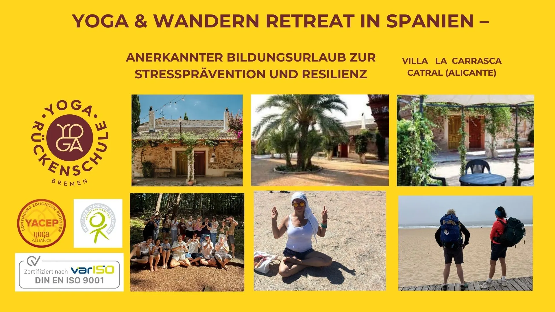  2027/Yoga & Wandern Retreat – Bildungsurlaub zur Stressprävention und Resilienz (Spanien) Bild 1