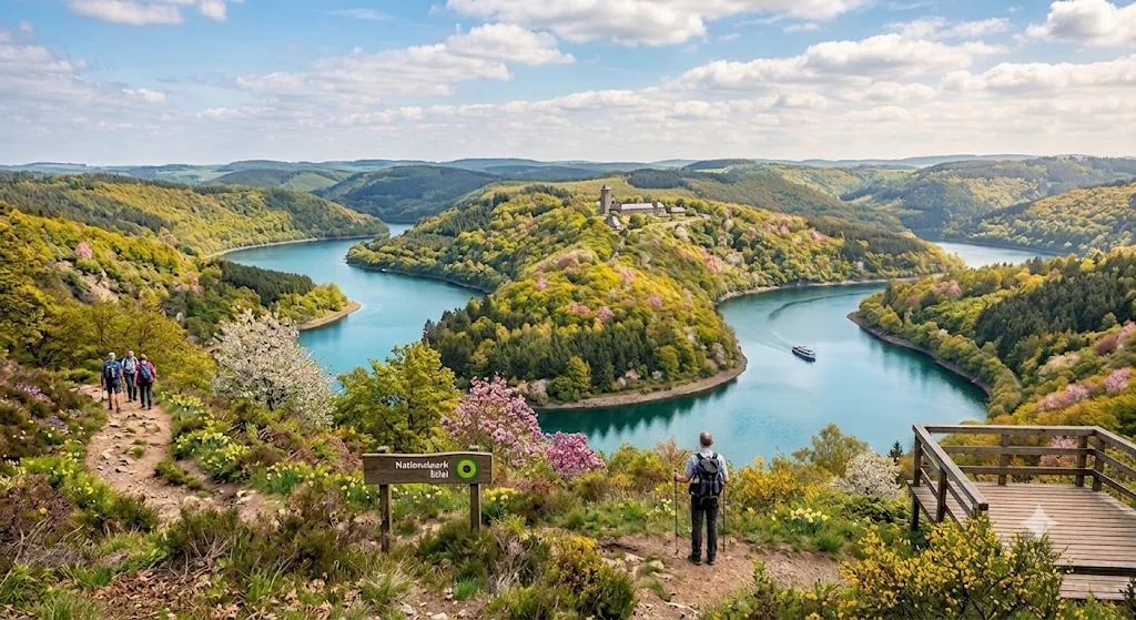 Frühling im Nationalpark Eifel - Fitbleiben im Beruf  –  Gesundheitskompetenz für erfahrene Berufstätige durch Ernährung, Bewegung, Stressprävention; Wandern rund  um den Kneippkurort Gemünd Bild 1