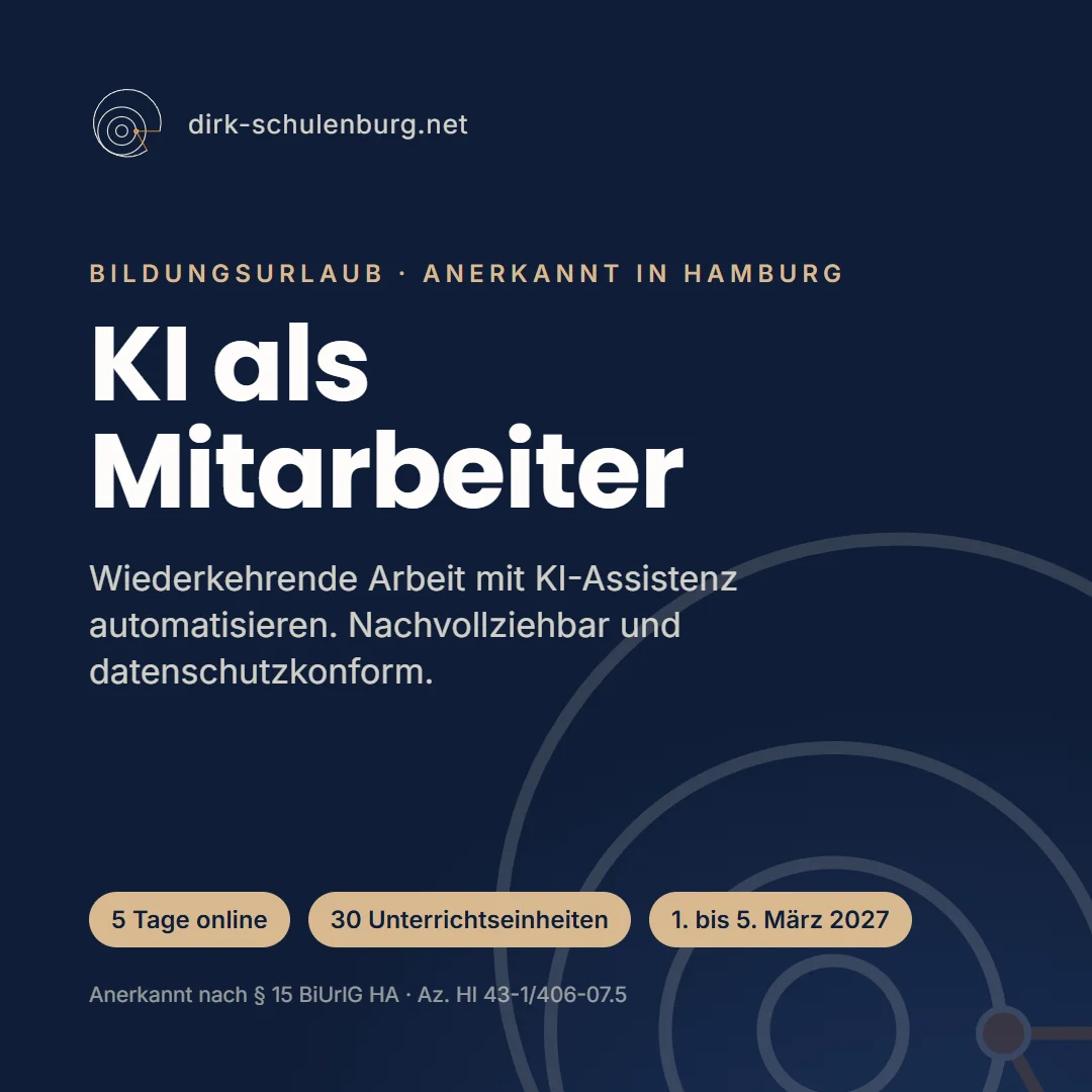 KI als Mitarbeiter — Wiederkehrende Arbeit mit KI-Assistenz automatisieren, nachvollziehbar und datenschutzkonform Bild 1