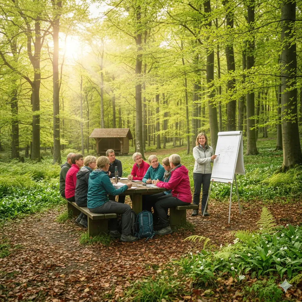 Mit dem E-Bike im Nationalpark Hainich: Fitbleiben im Beruf - Gesundheitskompetenz für erfahrene Berufstätige durch Ernährung, Bewegung und Stressprävention im UNESCO-Welterbe.  Bild 2